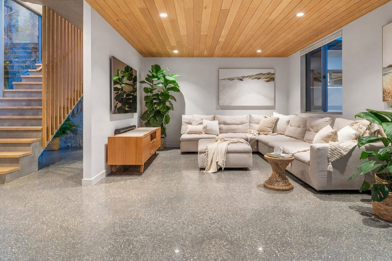 Concrete floor installation